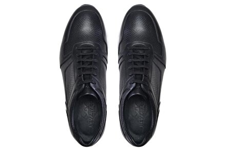 Siyah Bağcıklı Sneaker -29482-