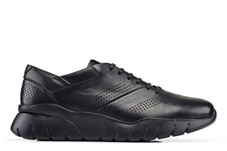 Siyah Günlük Bağcıklı Erkek Sneaker -93801-