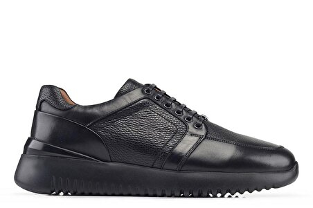 Siyah Günlük Bağcıklı Erkek Sneaker -50171-