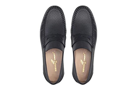 Siyah Yazlık Loafer Erkek Ayakkabı -32051-