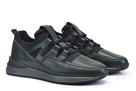 Yeşil Bağcıklı Erkek Sneaker -95712-