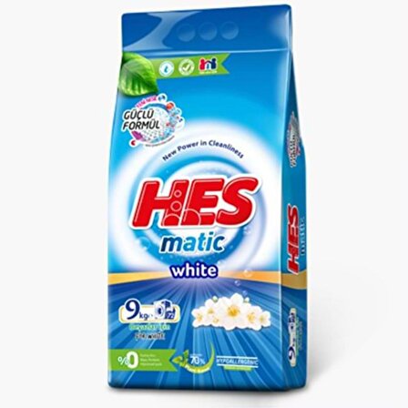 HES MATİK TOZ DETERJAN WHİTE  9000 GR