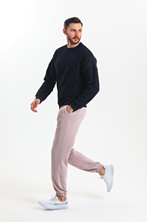 Siyah Parçalı Sweatshirt