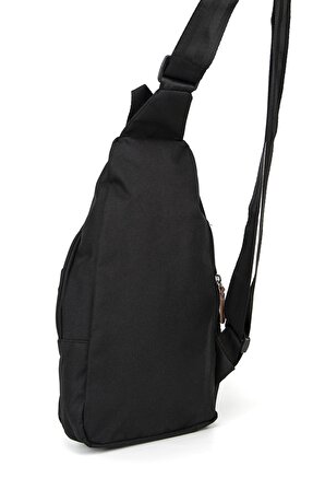 Ünisex Çok Gözlü Çapraz Body Bag Çanta Siyah