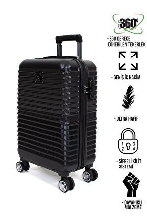Seyahatleriniz İçin Mükemmel Partner: Ultra Dayanıklı 3'Lü Set Bavul Siyah