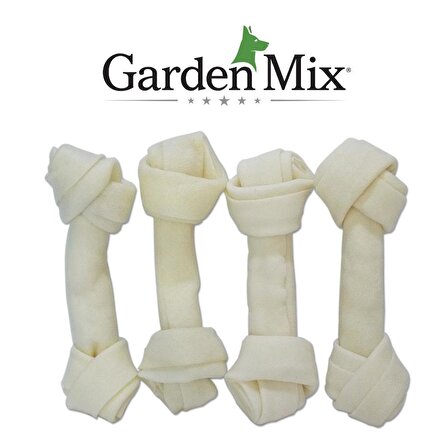 Gardenmıx Beyaz Düğümlü Derı Kemık 5-5,5” – 4'lü