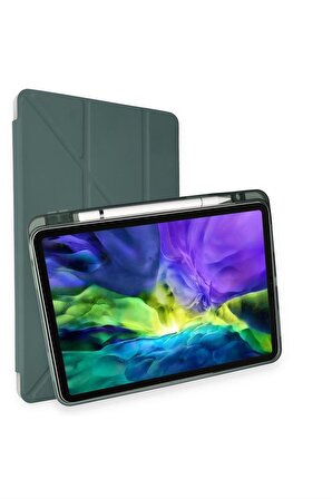 Peeq iPad Air 5 2022 Kılıf Kalemlikli Tri Folding Smart Katlanabilir Standlı 360 Tam Koruma Kılıf