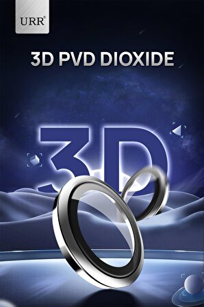 URR iPhone 15 Pro Max Uyumlu 3D PVD Dioxide Premium Kamera Lens Koruyucu