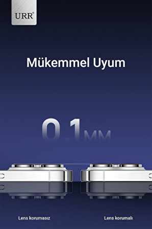 URR iPhone 15 Pro Max Uyumlu 3D PVD Dioxide Premium Kamera Lens Koruyucu