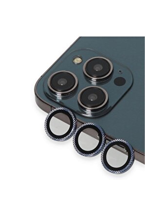 URR İPhone 15 Pro Max Uyumlu Rhomb Snakeskin AR Premium Kamera Lens Koruyucu