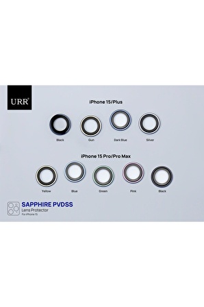 URR IPhone 15 Pro Uyumlu Sapphire PVDSS Premium Kamera Lens Koruyucu