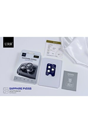 URR IPhone 15 Pro Uyumlu Sapphire PVDSS Premium Kamera Lens Koruyucu