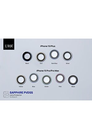 URR IPhone 15 Pro Uyumlu Sapphire PVDSS Premium Kamera Lens Koruyucu
