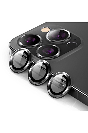 URR iPhone 14 Pro Uyumlu Titanium Alloy Premium Kamera Lens Koruyucu