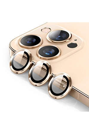 URR iPhone 14 Pro Max Uyumlu Titanium Alloy Premium Kamera Lens Koruyucu