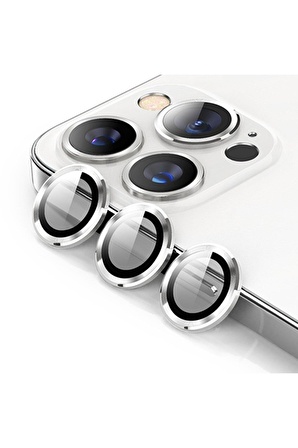 URR iPhone 15 Pro Max Uyumlu Titanium Alloy Premium Kamera Lens Koruyucu