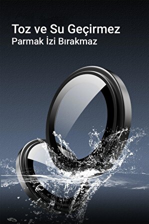 URR iPhone 15 Pro Max Uyumlu Titanium Alloy Premium Kamera Lens Koruyucu
