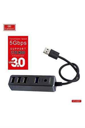 Peeq Earldom HUB07 Tak Çalıştır 3 Adet Usb 2.0 ve 1 Adet Usb 3.0 Çıkışlı Usb Çoklayıcı