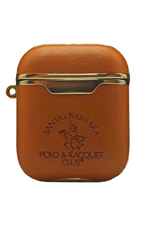 Peeq Santa Barbara Polo Racquet Club Airpods 2 (2.nesil) Amaury Kılıf - Kahverengi