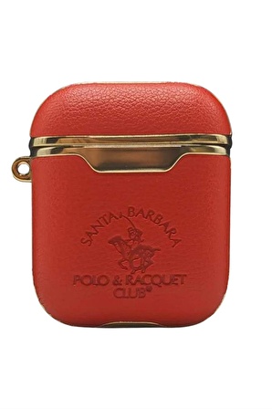 Peeq Santa Barbara Polo Racquet Club Airpods (1.nesil) Amaury Kılıf - Kırmızı