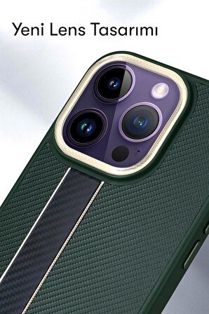 Peeq iPhone 14 Pro Kılıf HBC-163 Times Kapak - Koyu Yeşil