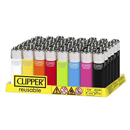 Clipper Pocket Renkli Çakmak 48'li Paket