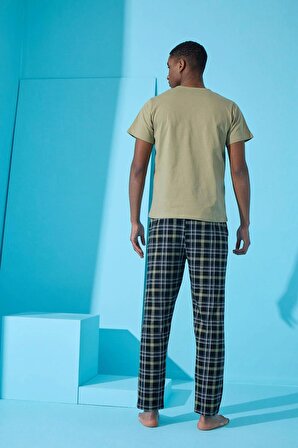 Süprem Kısa Kol Altı Uzun Pijama Takım | 65005-4
