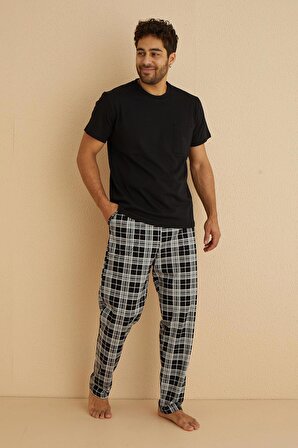 Süprem Genç Kısa Kol Altı Uzun Pijama Takımı | 65011-5