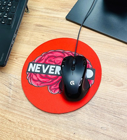 Never Mind Tasarımlı Oval Mouse Pad	