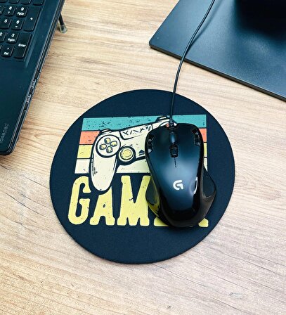 Gamer Tasarımlı Oval Mouse Pad	