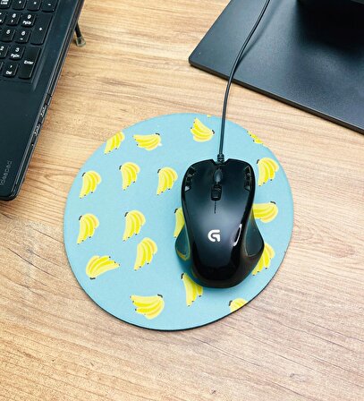 Muz Tasarımlı Oval Mouse Pad	