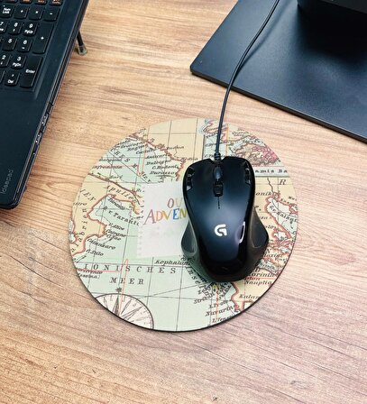 Travel Tasarımlı Oval Mouse Pad	