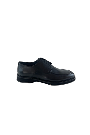 La scada C12576 Siyah Antik Hakiki Deri Erkek Klasik Ayakkabı