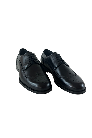 La scada DK628 Siyah Antik Erkek Klasik Ayakkabı