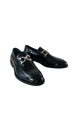 La scada X12575 Siyah Hakiki Deri Klasik Erkek Ayakkabı