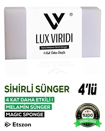 Lux Viridi Sihirli Sünger (Magic Sponge) 4 Adet