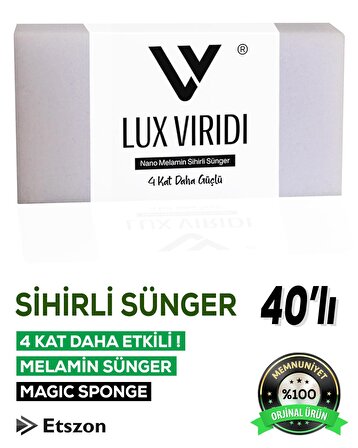 Lux Viridi Sihirli Sünger (Magic Sponge) 40 Adet