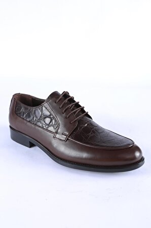 İntersivin %100 Deri Bağcıklı Kahverengi Klasik Erkek Ayakkabı