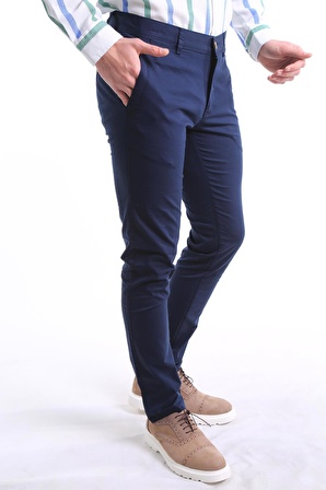 İntersivin Yazlık Lacivert Slim Fit Erkek Pamuklu Pantolon