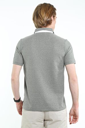 İntersivin Slim Fit Polo Yaka Cepsiz Dokulu Erkek T-Shirt
