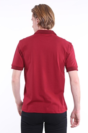 İntersivin %100 Pamuk Normal Kesim Bordo Polo Yaka Erkek T-Shirt