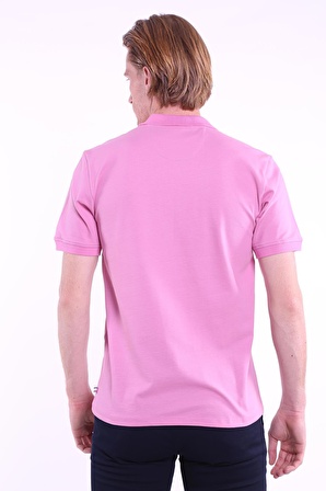 İntersivin %100 Pamuk Normal Kesim Pembe Polo Yaka Erkek T-Shirt