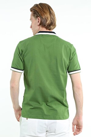 İntersivin Normal Kesim Polo Yaka Dokulu %100 Pamuk Erkek T-Shirt