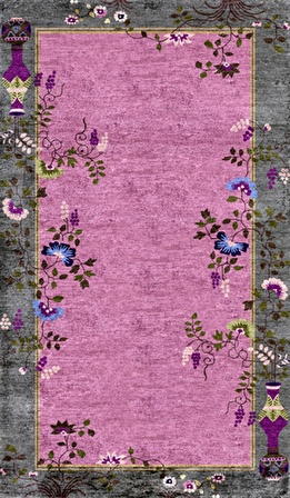 Hitit Yolluk Halısı Modern  80x140 Lidya Lüx 4102 Pembe