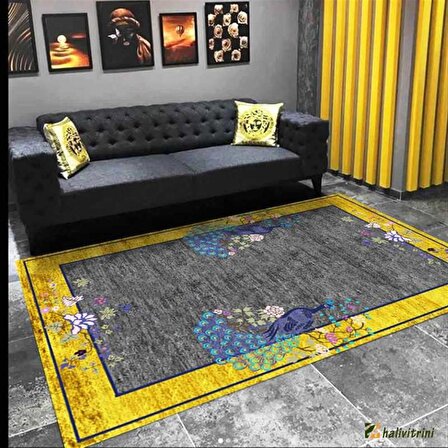 Hitit Yolluk Halısı Modern 80x140 Lidya Lüx 4149 Gri