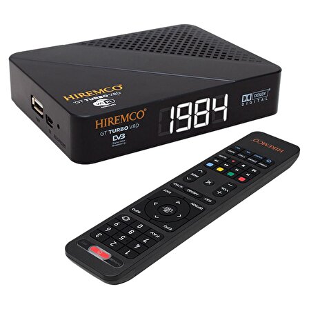 HIREMCO GT TURBO V8D HD IP TV PLUS ETHERNETLİ LINUX TABANLI DAHİLİ WİFİ FULL HD MİNİ UYDU ALICISI