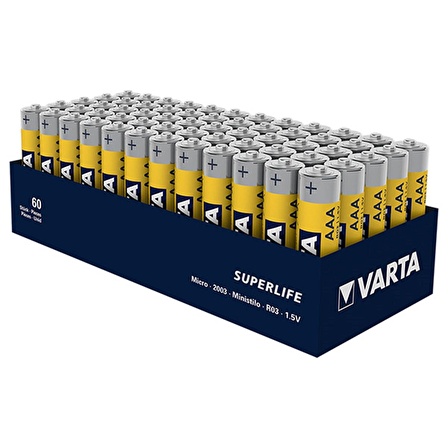 VARTA SUPERLIFE ÇİNKO AAA İNCE KALEM PİL 60LI PAKET FİYAT