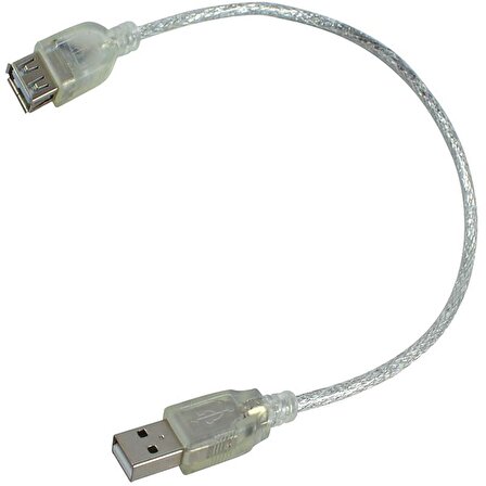 USB UZATMA KABLO 50 CM ŞEFFAF POWERMASTER