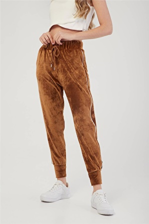 Kadife Jogger Pantolon Camel