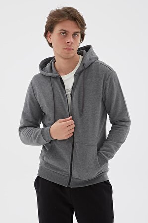 Fermuarlı Sweatshirt Antrasit / Anthracite